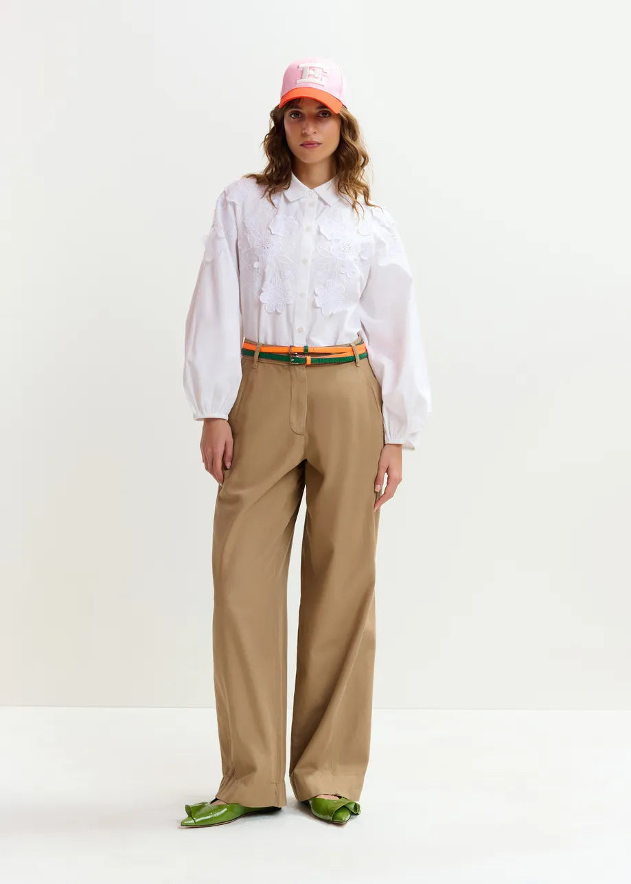 Joella Appliqué Floral Shirt