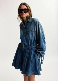 Joss Flared Denim Shorts