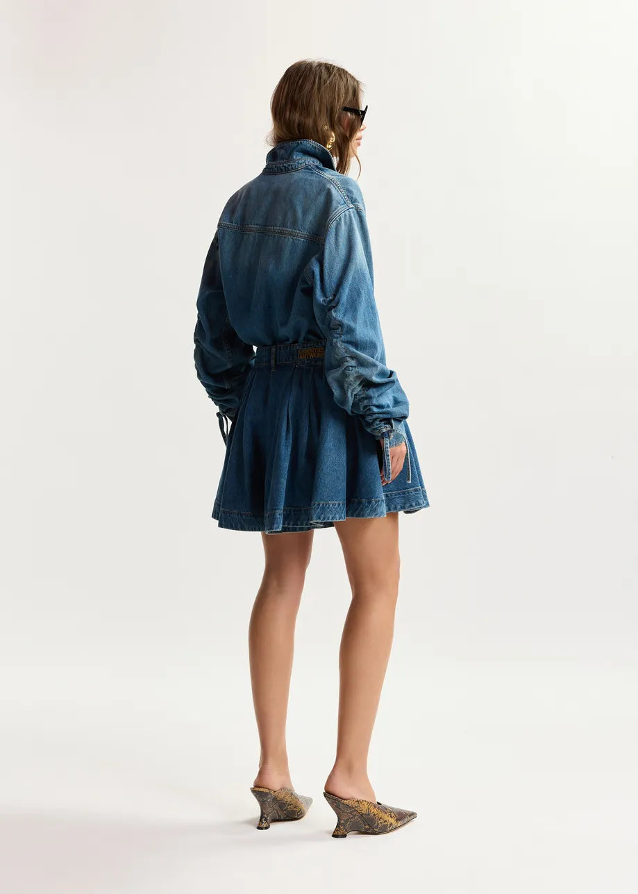 Joss Flared Denim Shorts