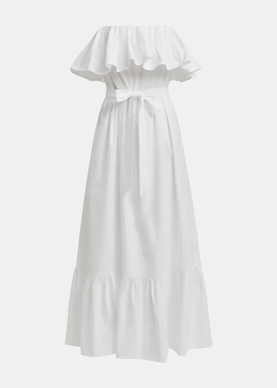 Joyce Belted Ruffle Dress