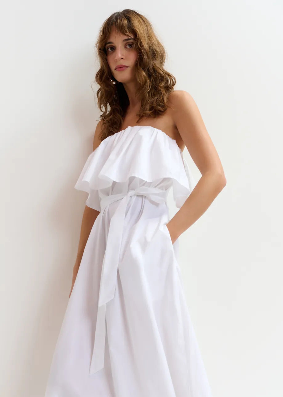Joyce Belted Ruffle Dress