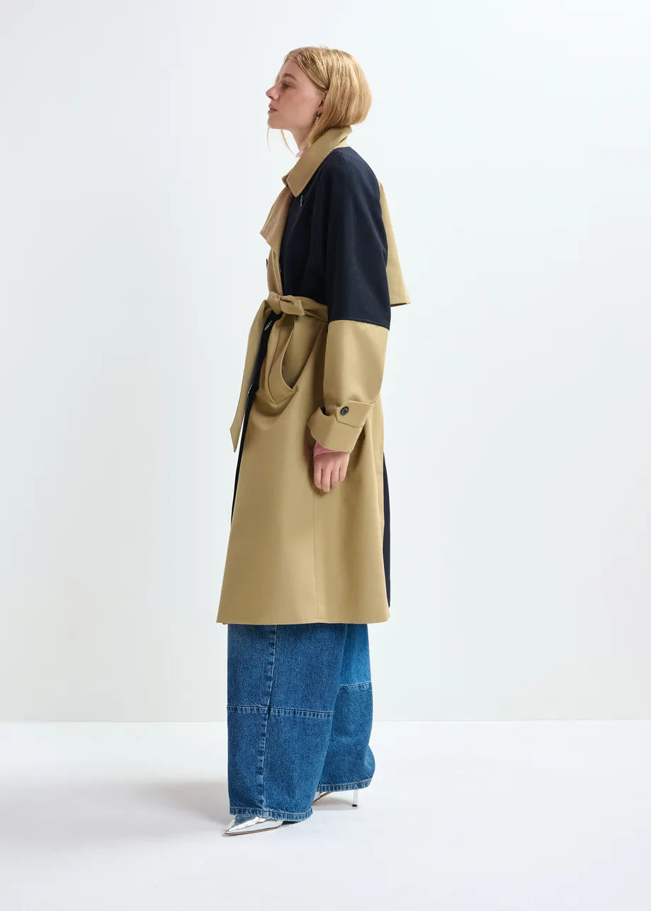 Just Patchwork Trench Coat