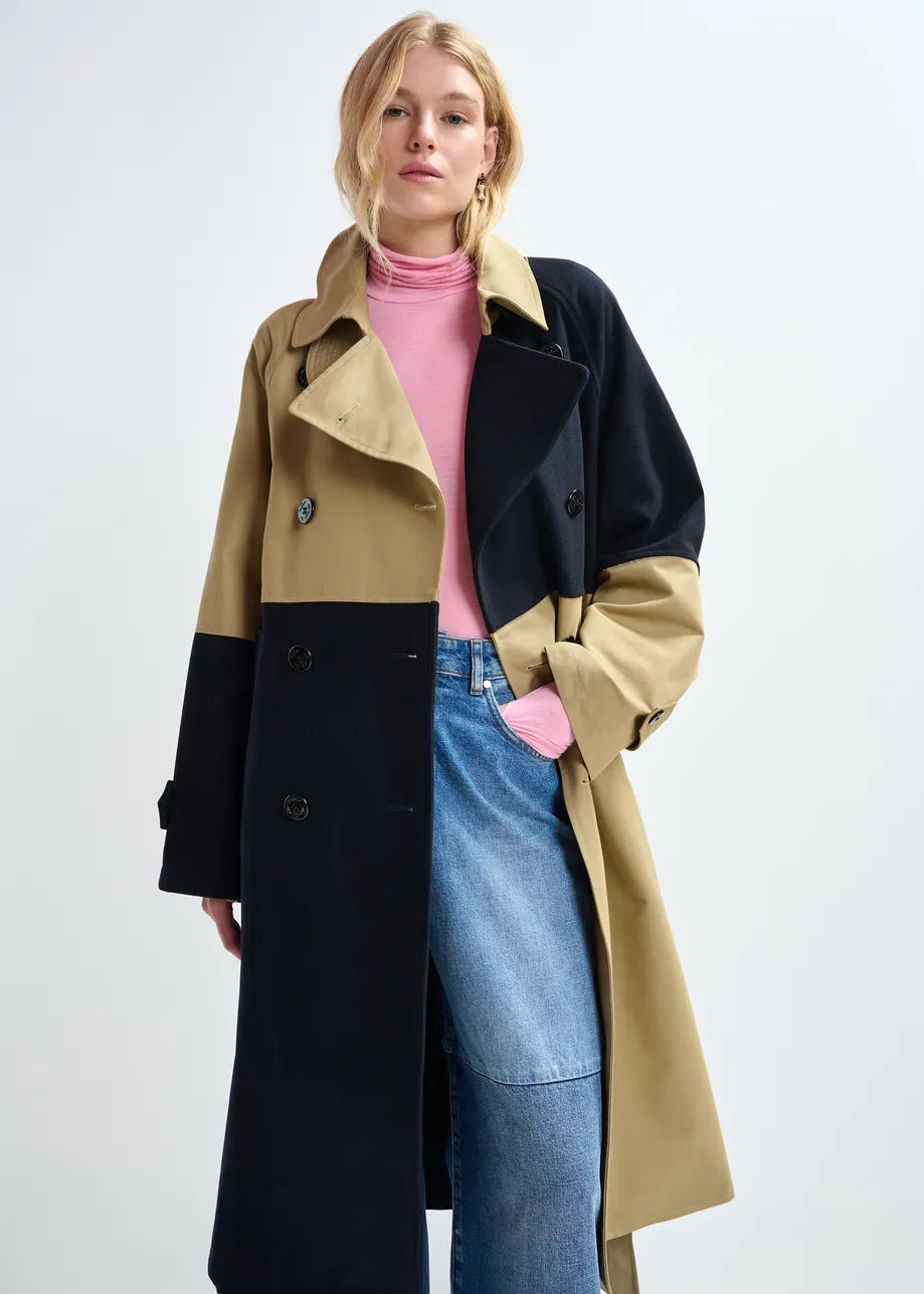 Just Patchwork Trench Coat