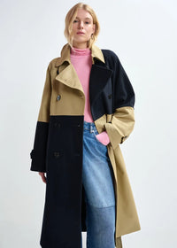 Just Patchwork Trench Coat