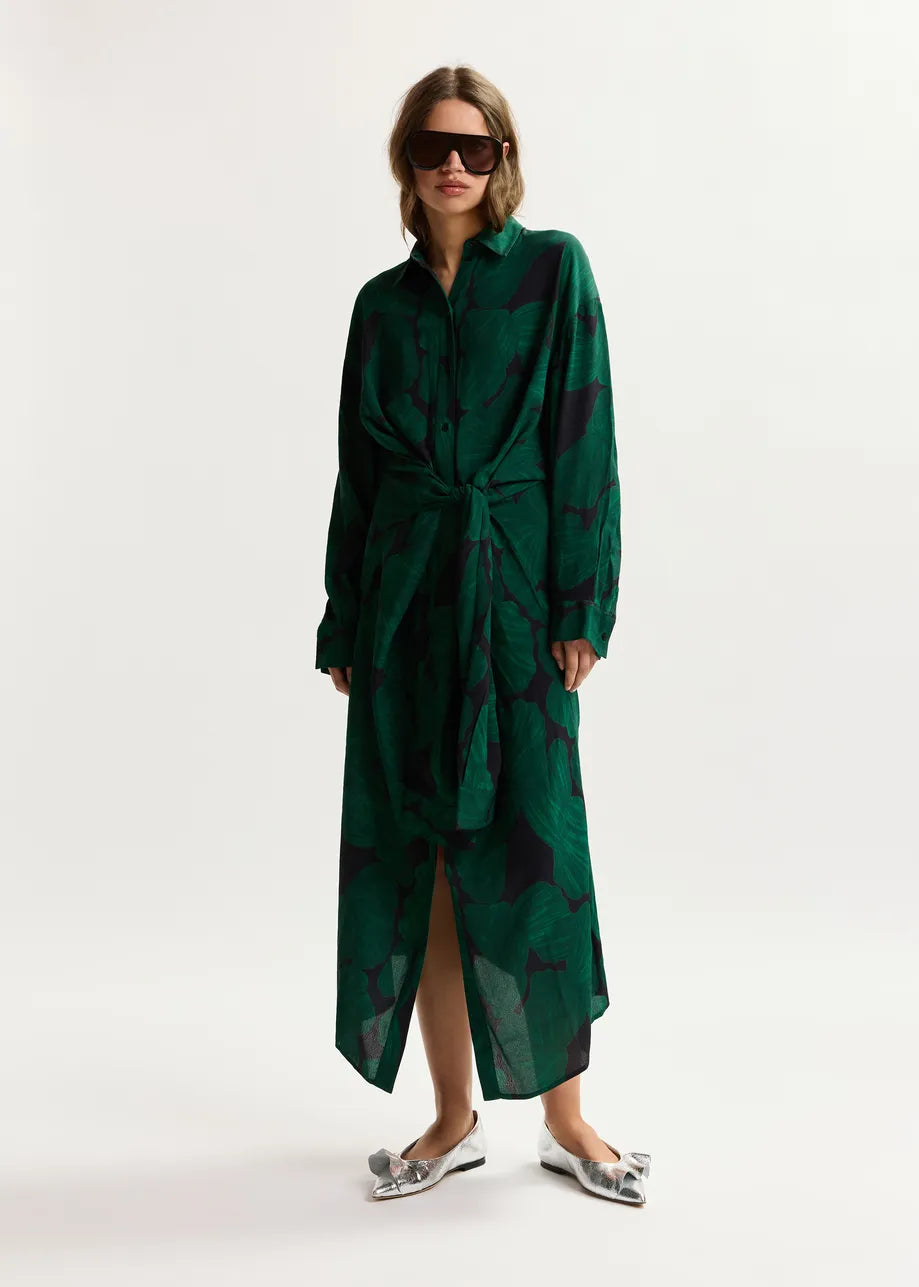Kamila Tropical Print Shirt Dress