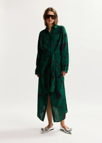 Kamila Tropical Print Shirt Dress