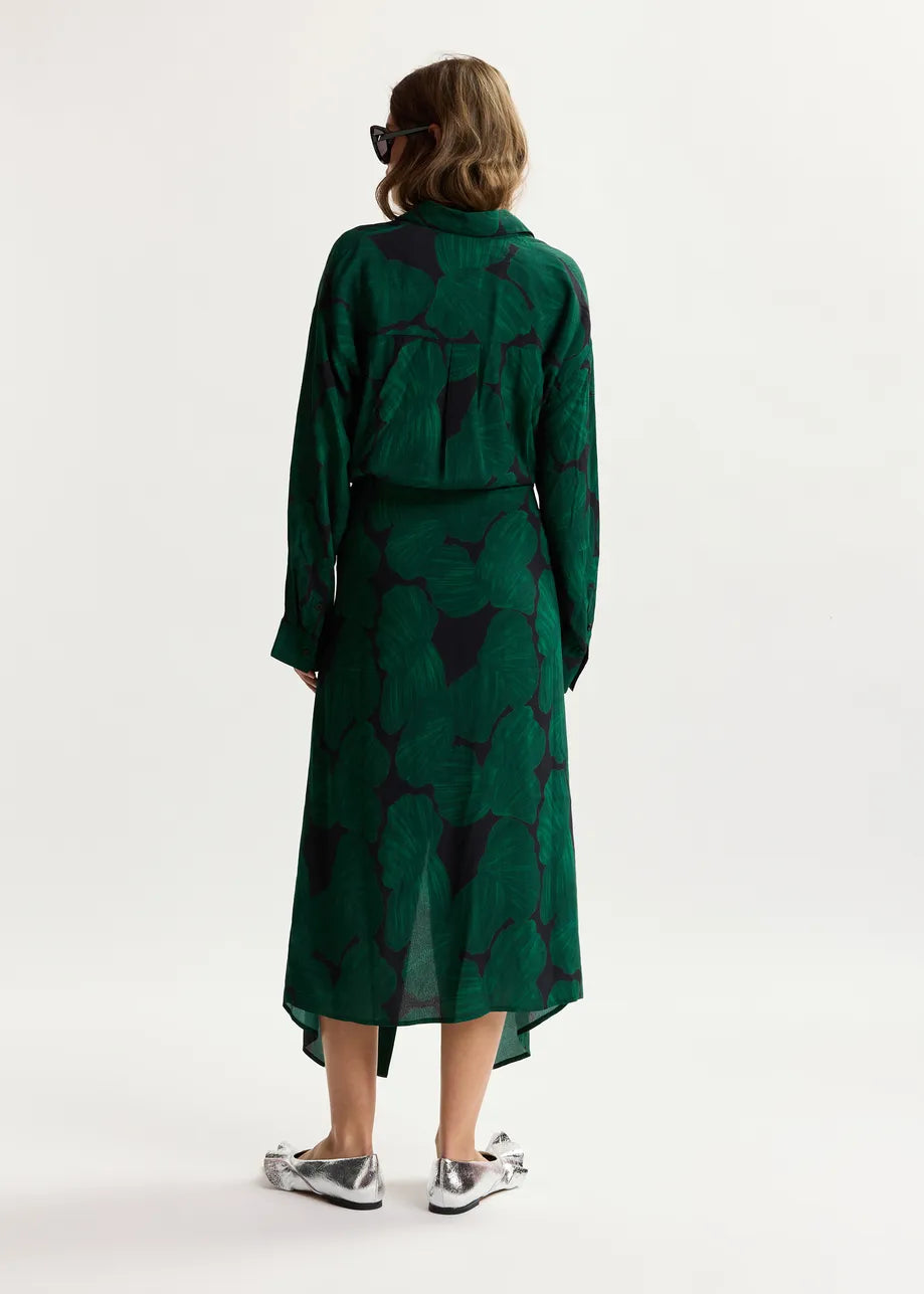 Kamila Tropical Print Shirt Dress