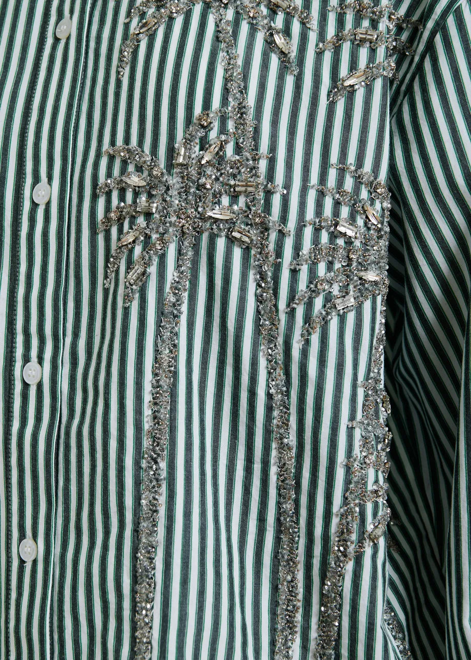 KASPER Oversized Striped Cotton Shirt