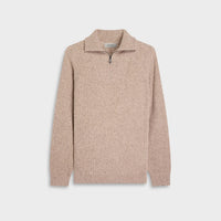 Rib-Knit Quarter-Zip Sweater