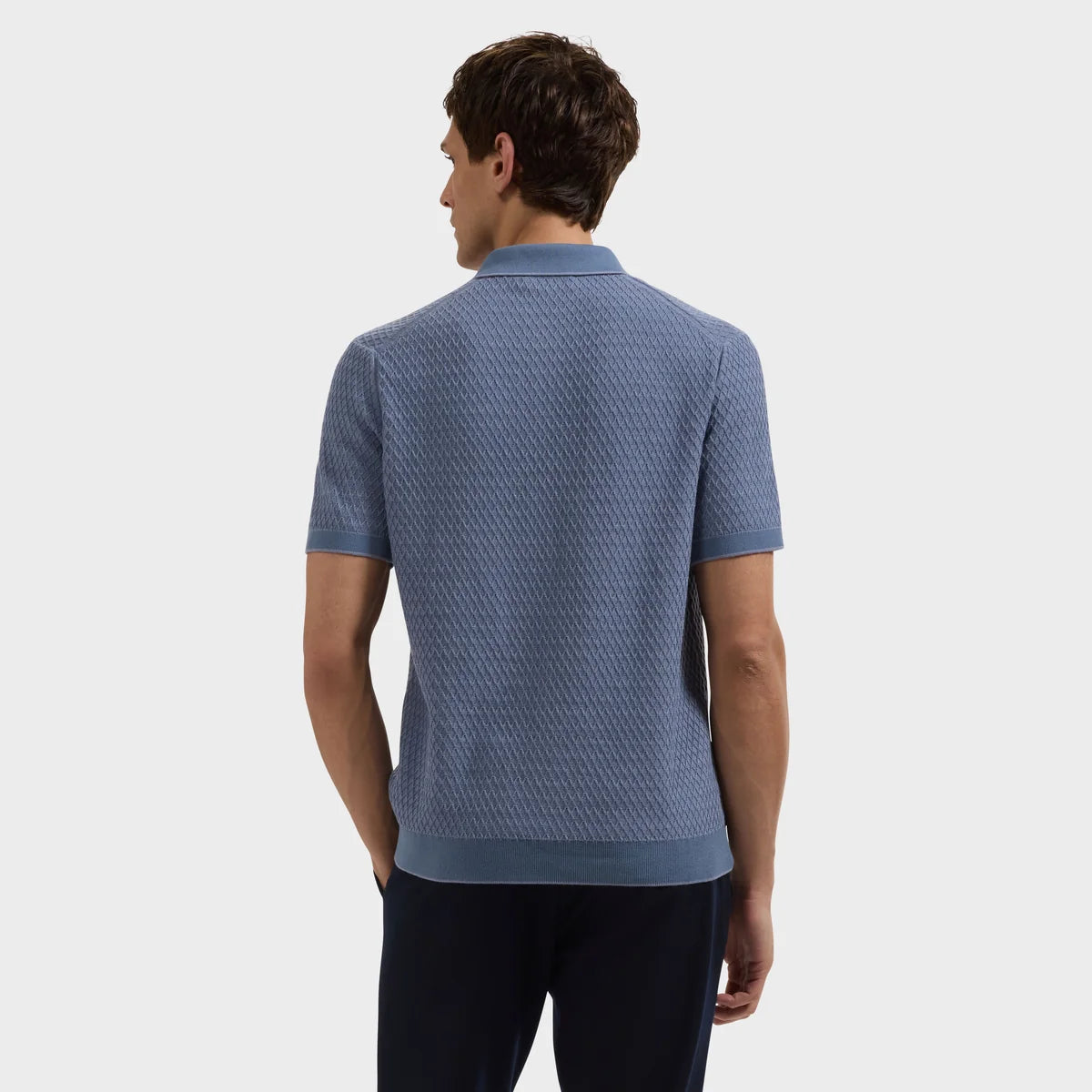 Honeycomb Polo Sweater