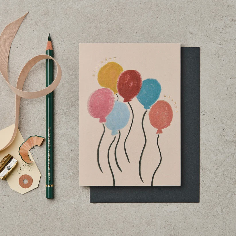 Birthday Wishes Balloons Card