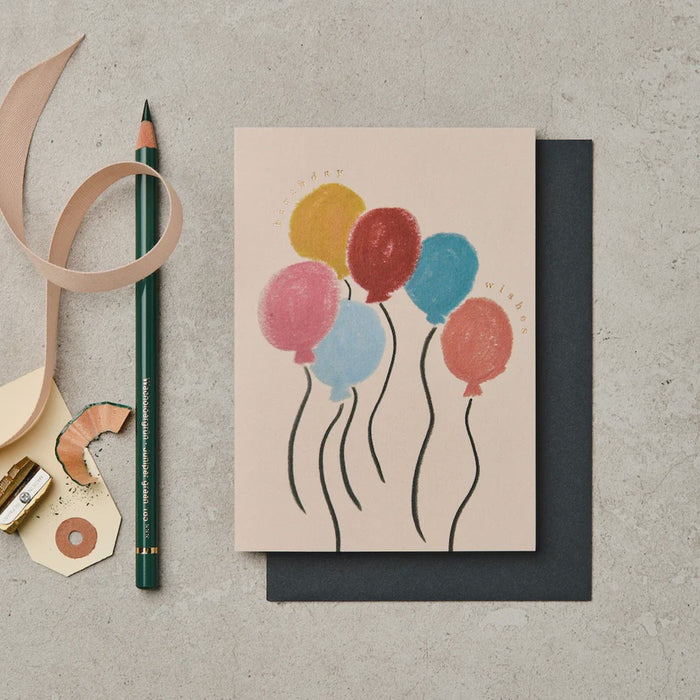 Birthday Wishes Balloons Card