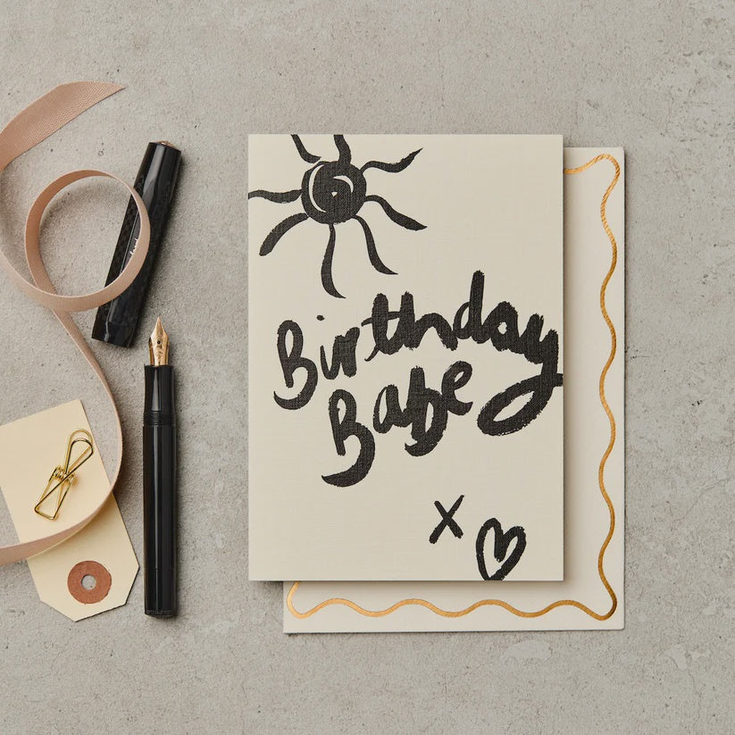 Birthday Babe Brush Card