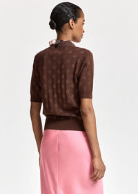 Polka-Dot Jacquard Knit Polo