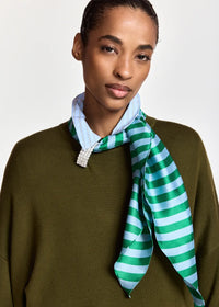 Sweater with Embellished Scarf Detail