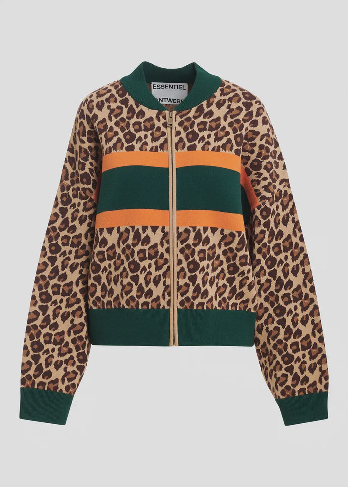 Block Zip-up Cardigan