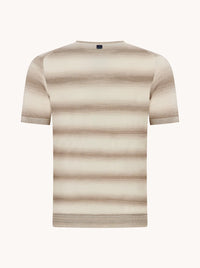 Knitted Melange Stripe Shirt