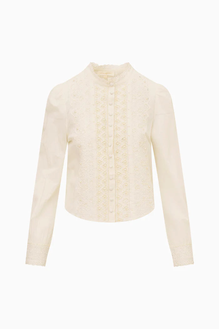 Larine Pearl-Embellished Blouse