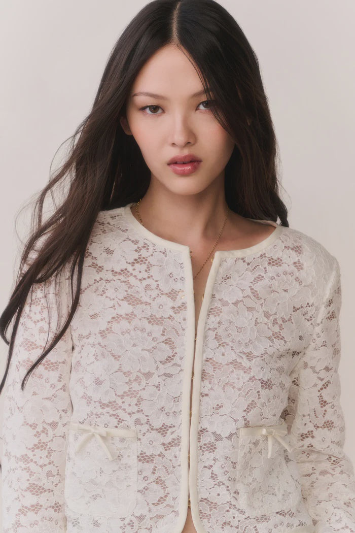 Junetta Cropped Lace Jacket