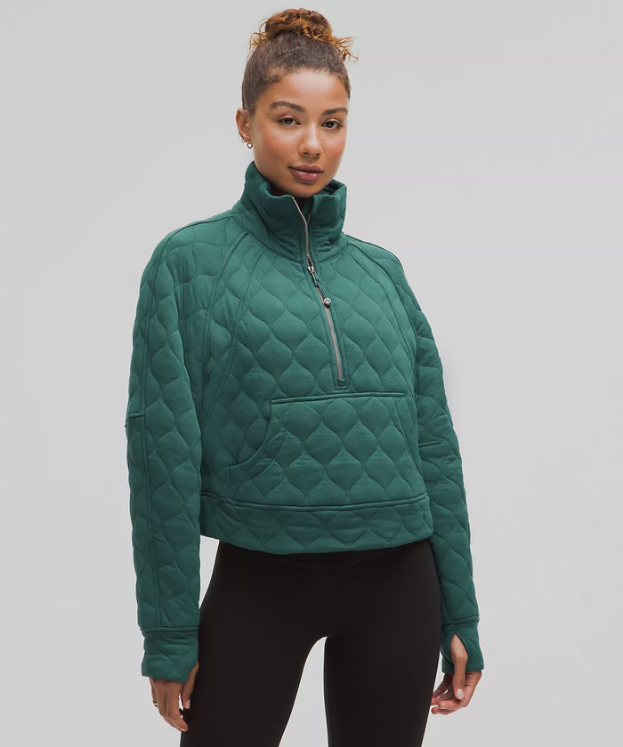 Scuba Oversized Quilted Half Zip