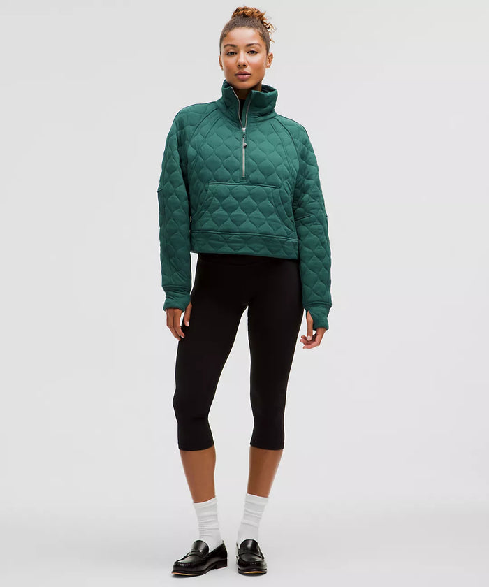 Scuba Oversized Quilted Half Zip