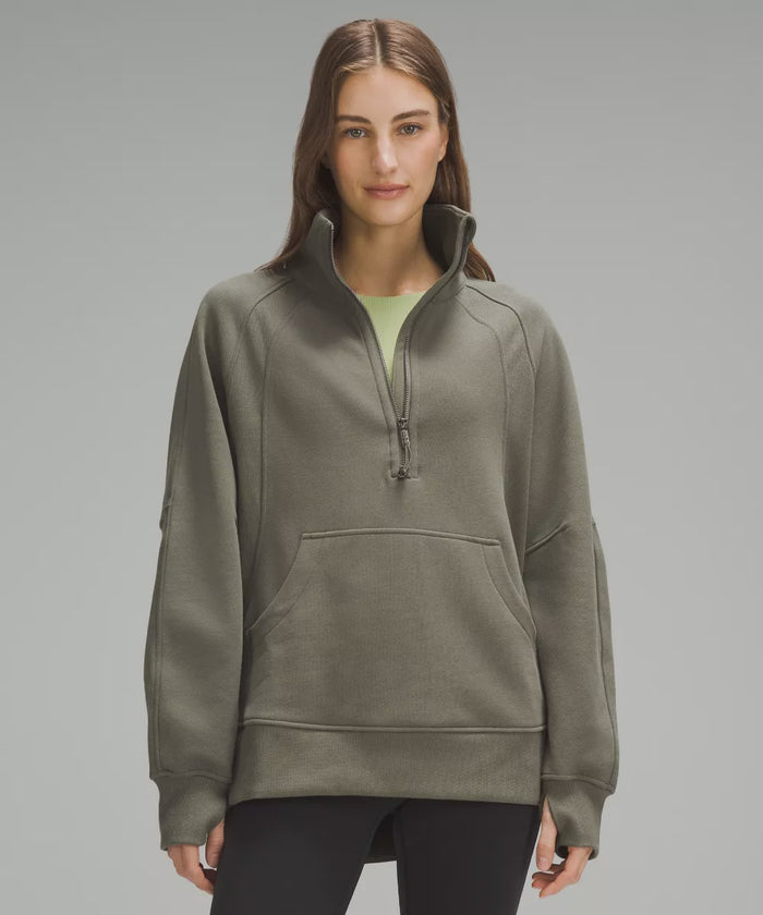 Scuba Oversized Funnel Neck Half Zip