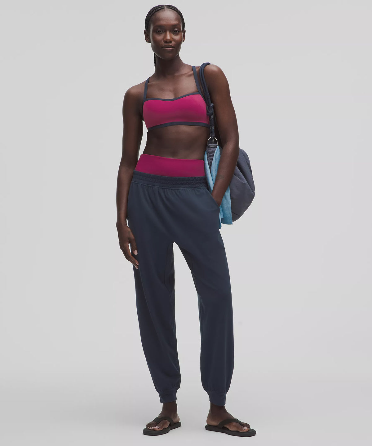Ribbed-Waist Jogger