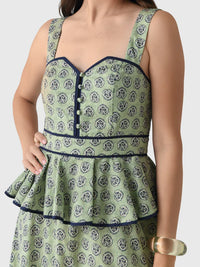 Lacey Dress Bird block