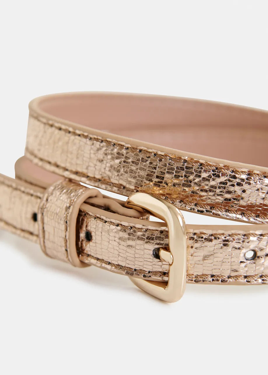 Lida Shiny Thin Belt
