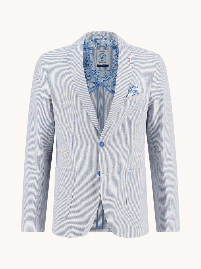 Linen Stripe Blazer