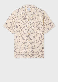 Ecru 'Scribble' Embroidery SS Shirt
