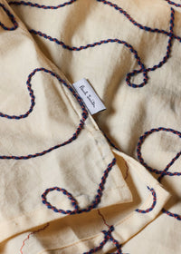 Ecru 'Scribble' Embroidery SS Shirt