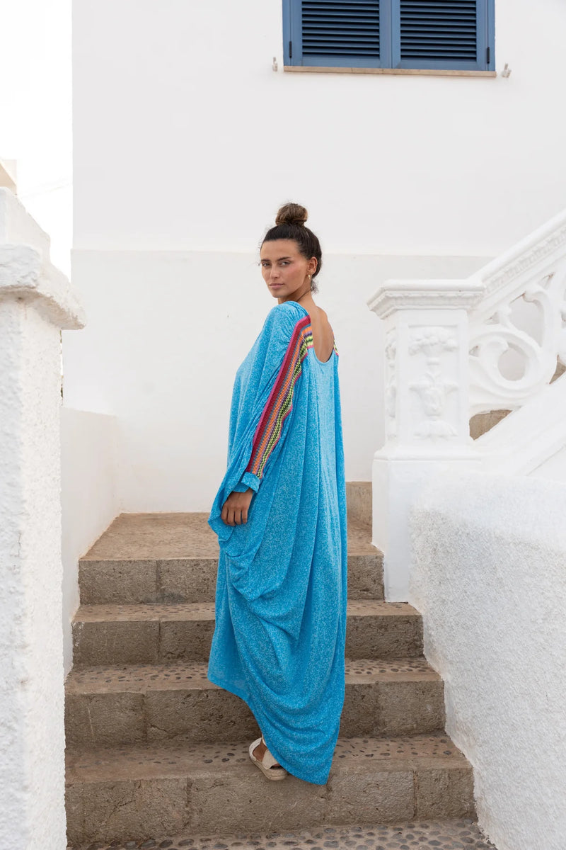 Mesh Twist Front Kaftan