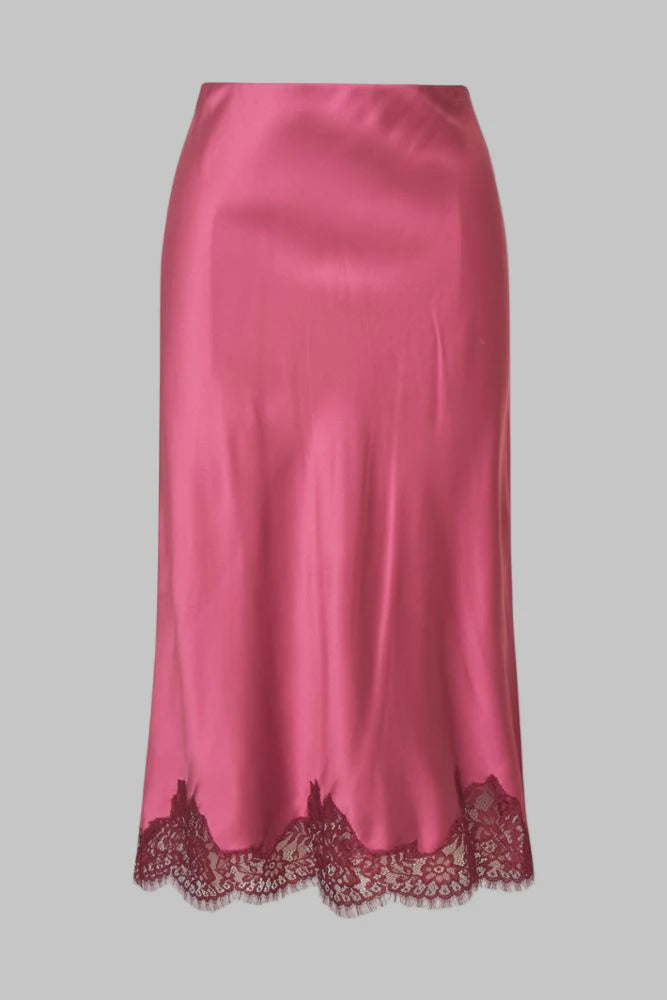 Malina Silk Midi Skirt