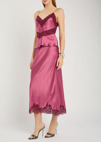 Malina Silk Midi Skirt