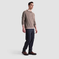 Melange Quarter Zip Polo Sweater