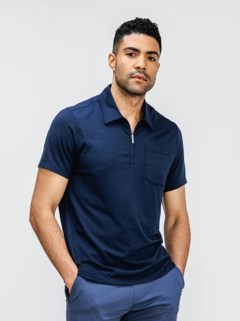 Men's Composite Merino Zip Polo