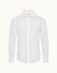 Men's GILES Linen Shirt - White