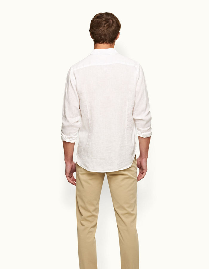 Men's GILES Linen Shirt - White