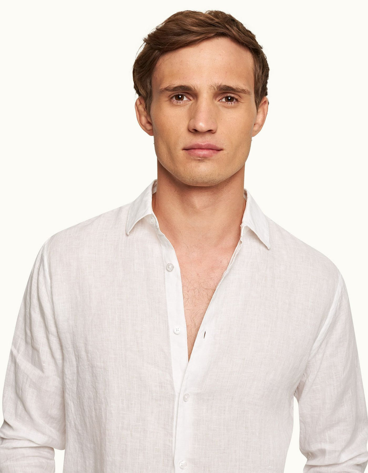 Men's GILES Linen Shirt - White