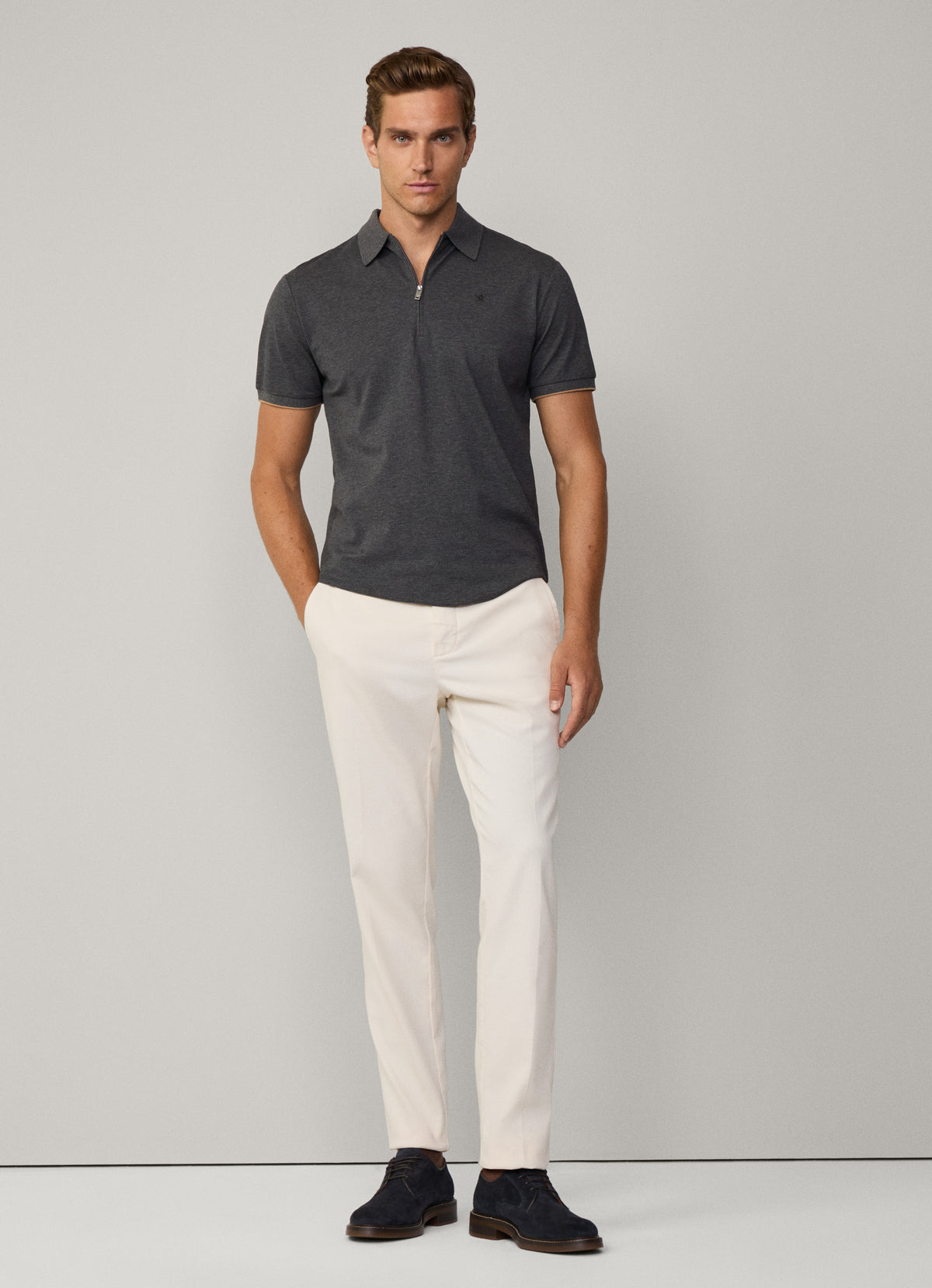 Mercerized  Zip Polo G