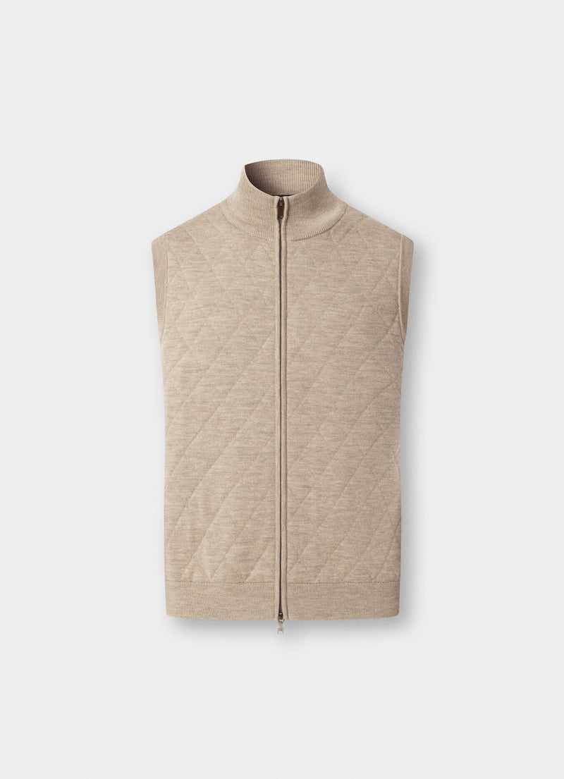 Merino Quilted Knit Gilet