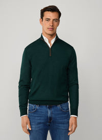 Merino Wool-Silk Zip Jumper