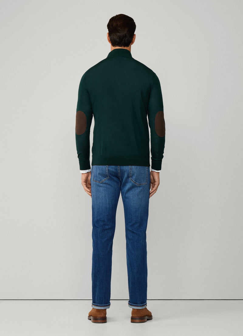 Merino Wool-Silk Zip Jumper
