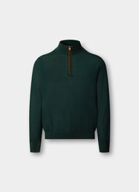 Merino Wool-Silk Zip Jumper