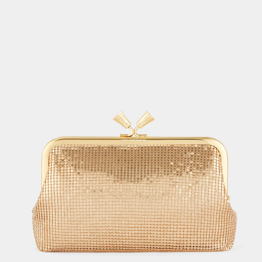 Mesh Maud Tassel Clutch