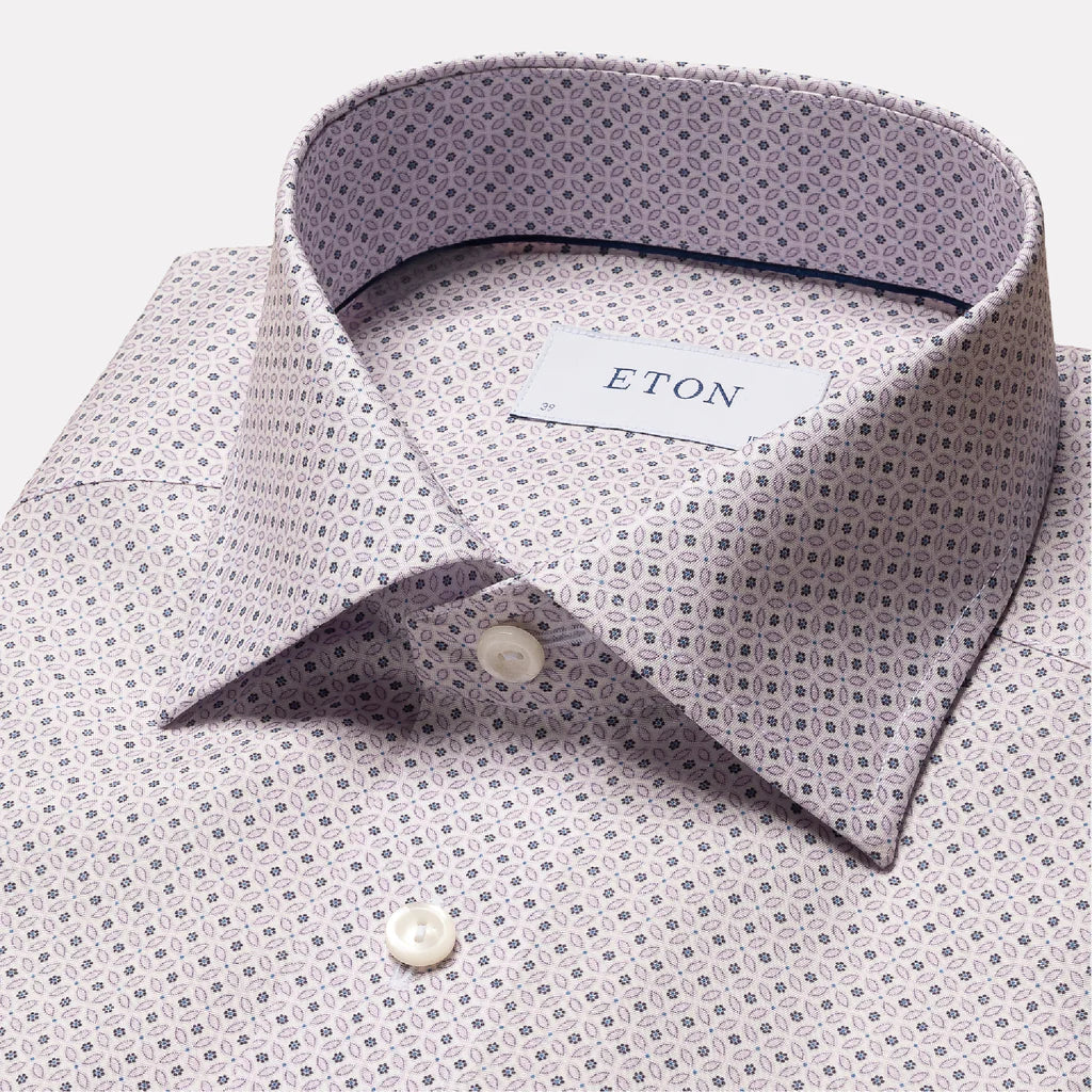 Micro Floral Print - Contemporary Poplin Shirt