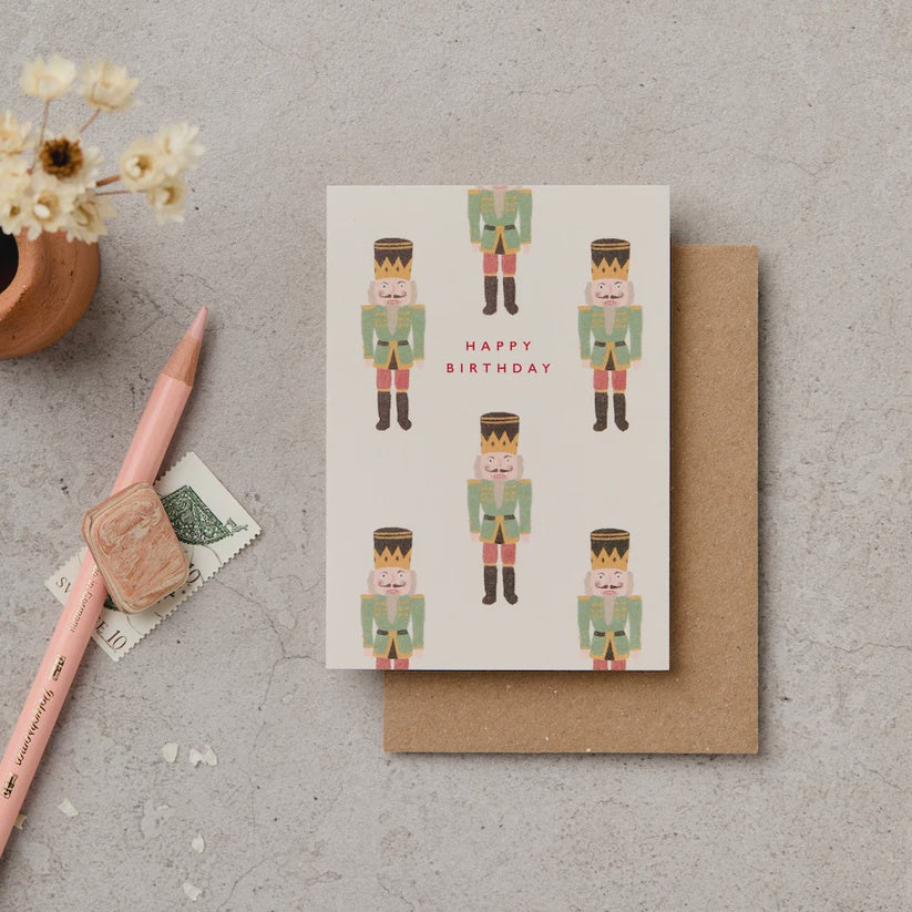 Mini Nutcracker Soldiers Birthday Card