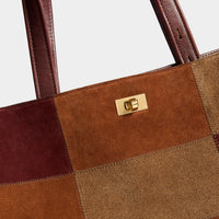 Mortimer Patchwork Suede Tote