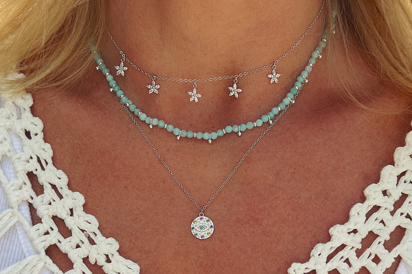 Salus Amazonite Gemstone Silver